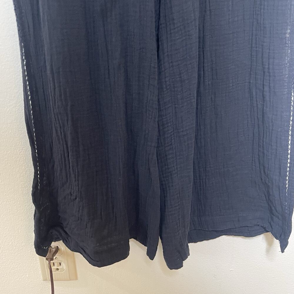 aerie Wide Leg Crinkle Pants in Black - Picture 4 of 12